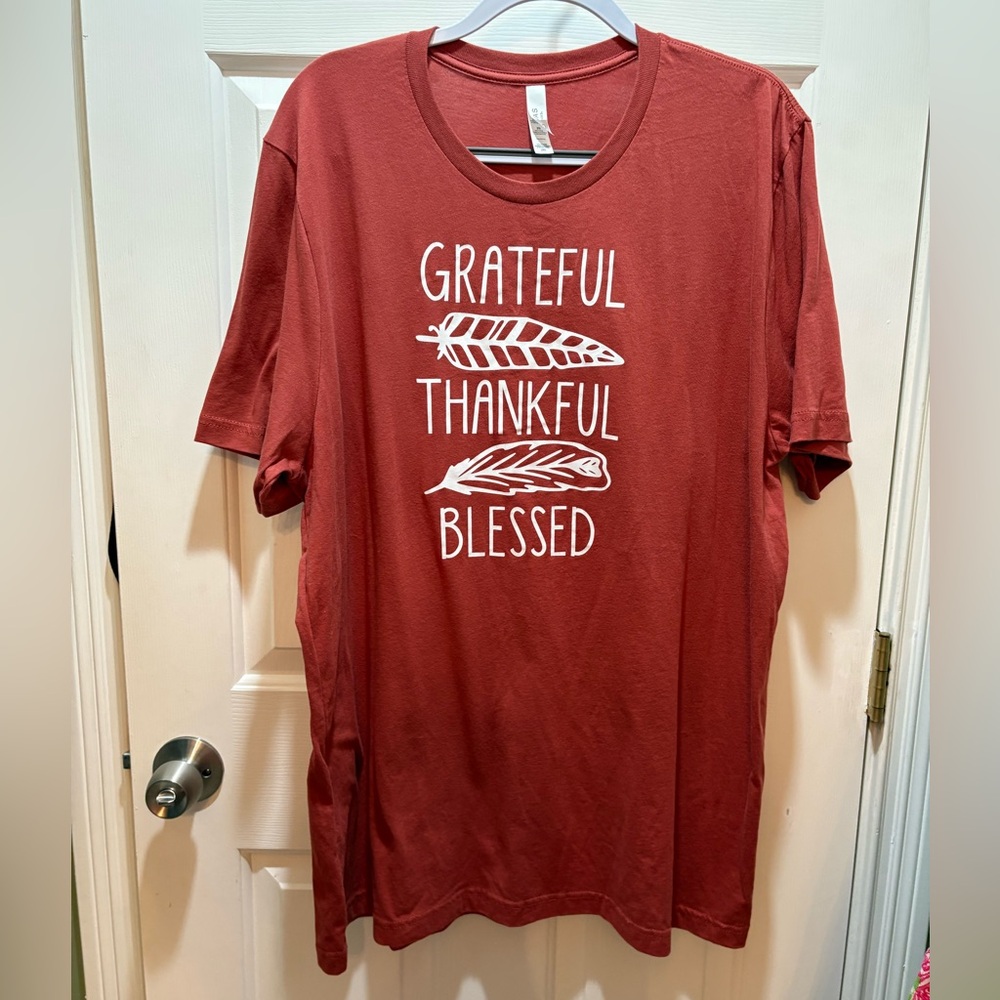 2X women’s Bella Canvas rust colored Graphic Tee